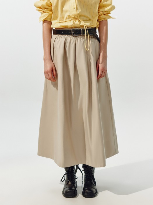 расклешенная юбка миди из линейки  young от бренда sela вид слева