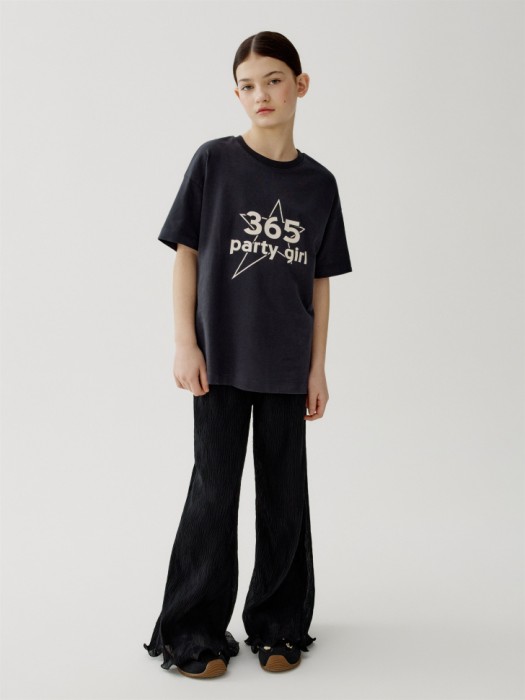 расклешенные брюки из фактурной ткани для девочек 4640611208219 фотография