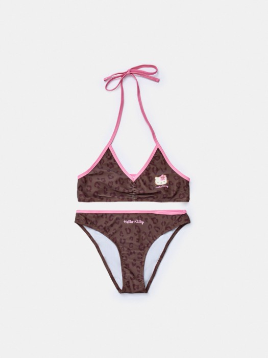 раздельный купальник с принтом hello kitty для девочек 4610517555540 фотография