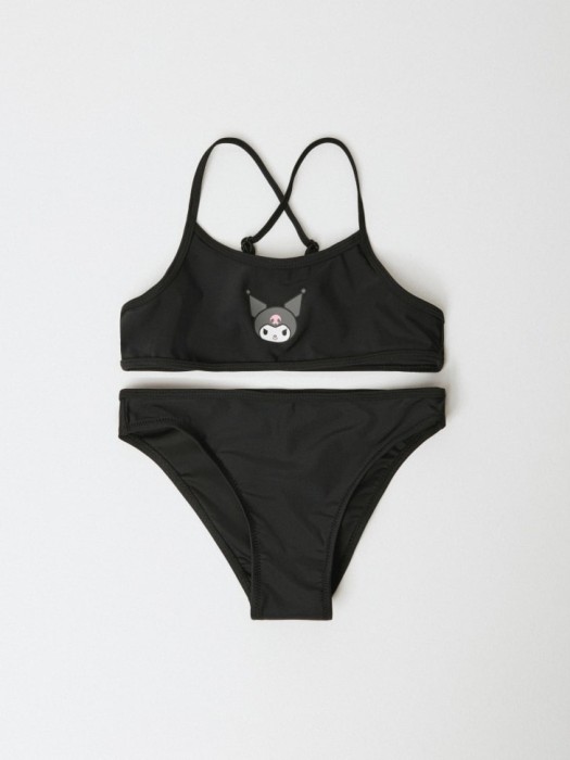 раздельный купальник с принтом kuromi для девочек 4680704594409 фотография