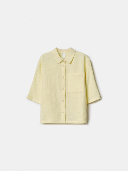 рубашка из муслина с коротким рукавом для девочек по цене 1799 руб вид справа