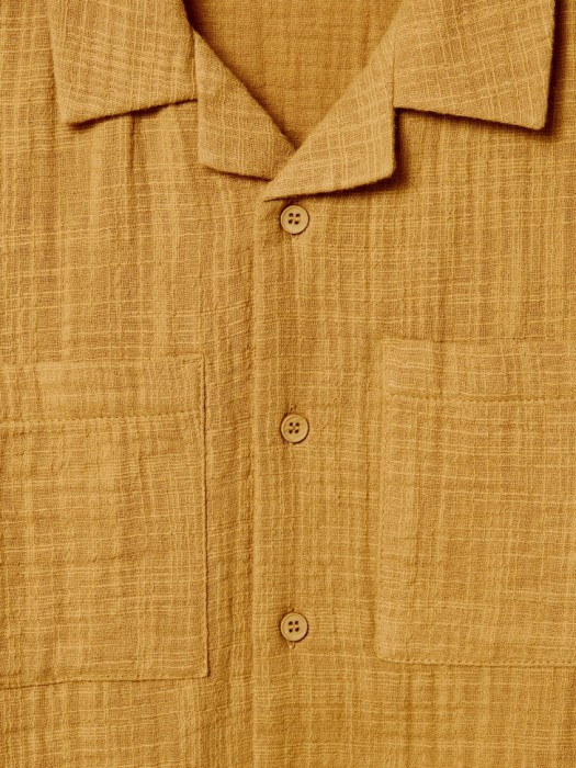 рубашка из муслина с коротким рукавом для мальчиков из россии вид сбоку