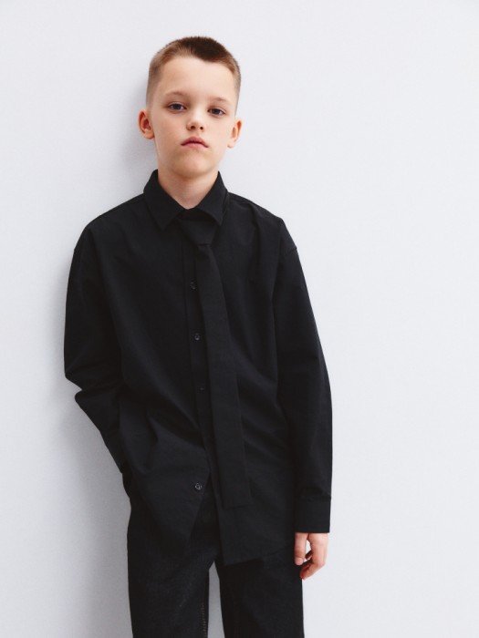 рубашка из поплина с галстуком для мальчиков 4680798781808 фотография