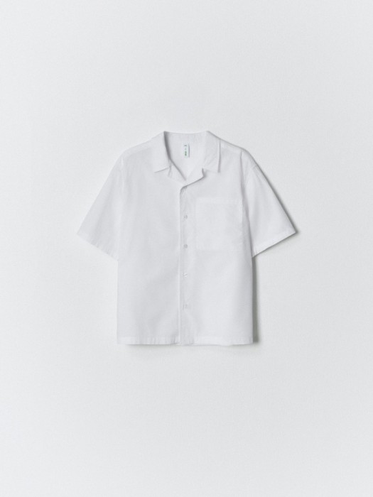 рубашка из смесового модала с коротким рукавом для мальчиков по цене 1299 руб вид справа