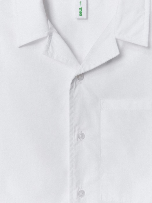 рубашка из смесового модала с коротким рукавом для мальчиков из россии вид сбоку