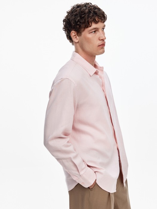 рубашка изо льна и вискозы из россии вид сбоку