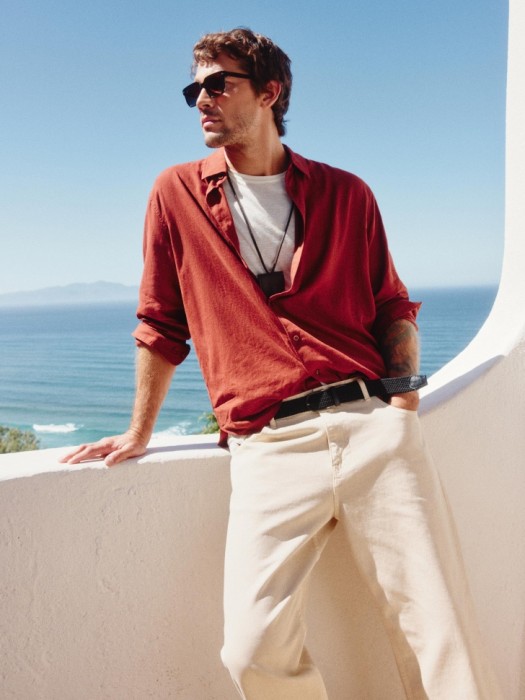 рубашка изо льна и вискозы 4610517376121 фотография