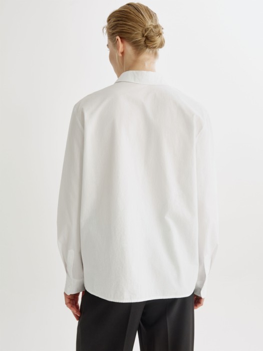 рубашка классическая из хлопка со стиркой по цене 2999 руб вид справа