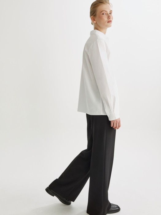 рубашка классическая из хлопка со стиркой из россии вид сбоку