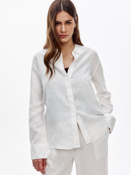 рубашка классическая из льна 4610517309839 фотография