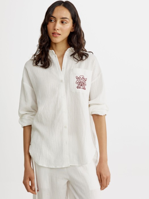 рубашка муслиновая оверсайз с вышивкой 4680798064390 фотография