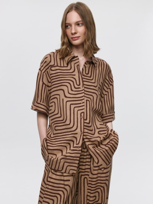 рубашка оверсайз из 100% вискозы 4680704626254 фотография