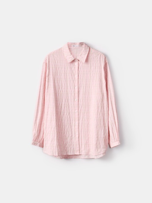 рубашка оверсайз из хлопка в мелкую клетку 4610517978646 фотография
