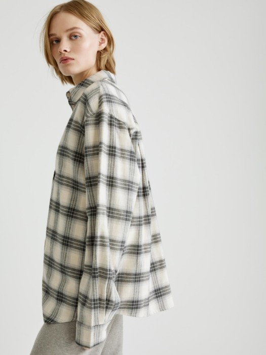 рубашка оверсайз из хлопка по цене 3299 руб вид справа