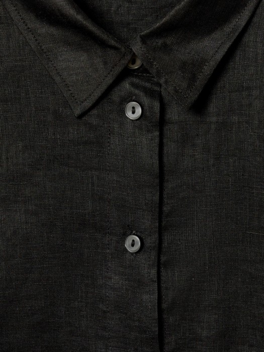 рубашка оверсайз из льна из проверенных материалов спереди
