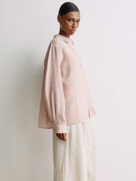 рубашка оверсайз из рами и лиоцелла премиум качества по цене 4999 руб вид справа