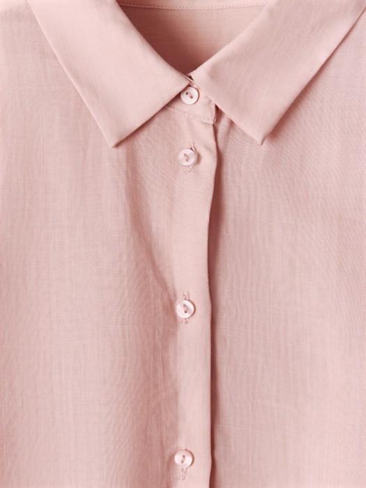 рубашка оверсайз из рами и лиоцелла премиум качества из китайской крапивы спереди