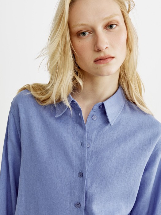 рубашка оверсайз из смесового льна из россии вид сбоку
