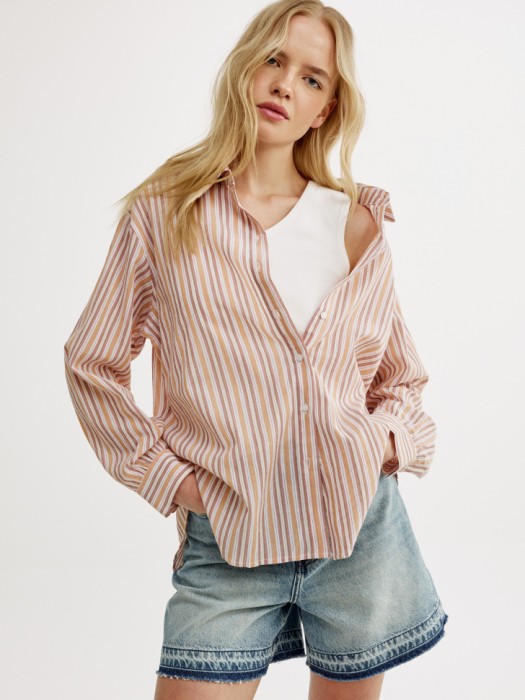 рубашка оверсайз из тонкого хлопка 4610517849830 фотография