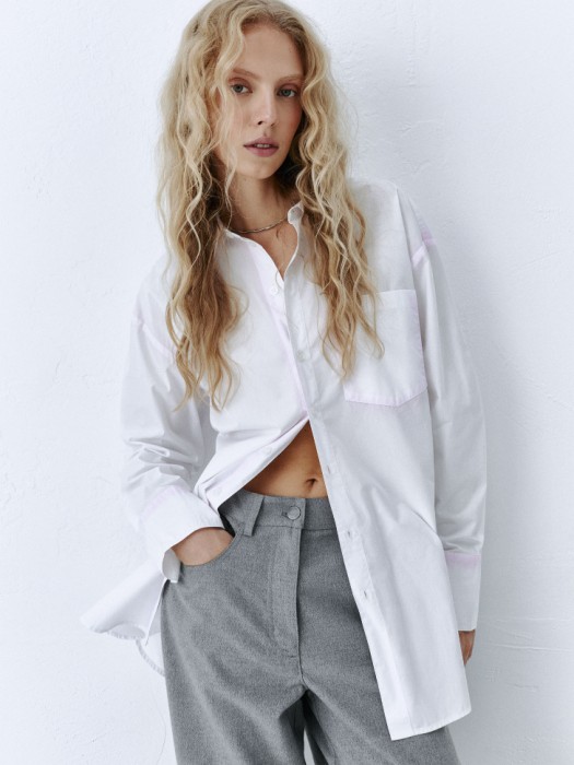 рубашка оверсайз с эффектом спрея 4680704012835 фотография