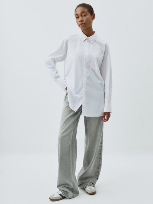 рубашка оверсайз с эффектом спрея по цене 1799 руб вид справа