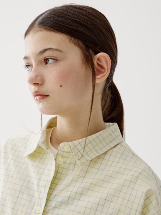 рубашка оверсайз в клетку для девочек по цене 2299 руб вид справа