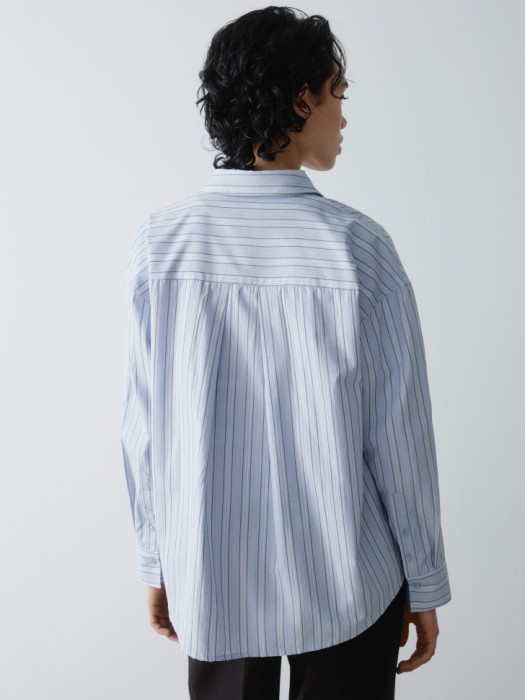 рубашка оверсайз в полоску из россии вид сбоку