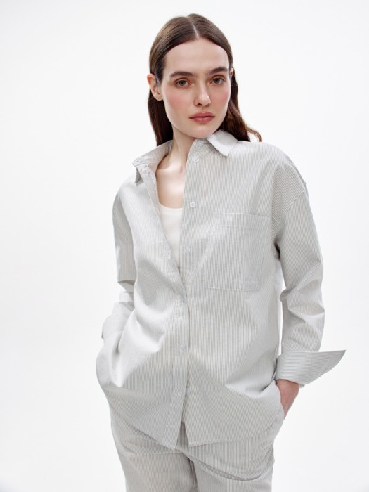 рубашка оверсайз в полоску из россии вид сбоку