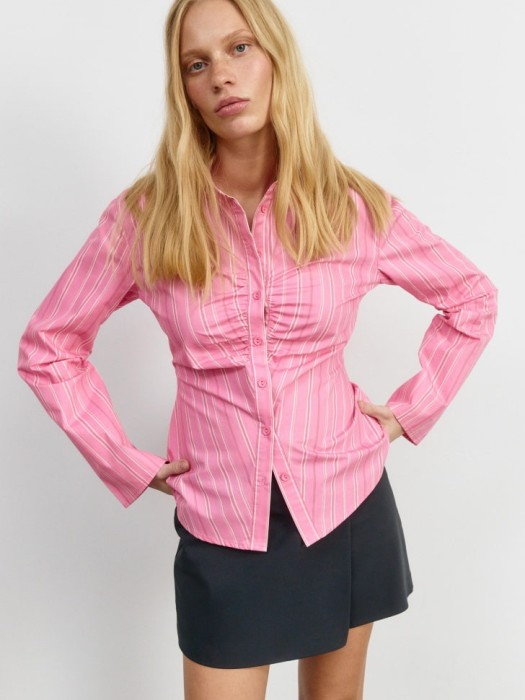рубашка с драпировкой из линейки  young 4680798567938 фотография