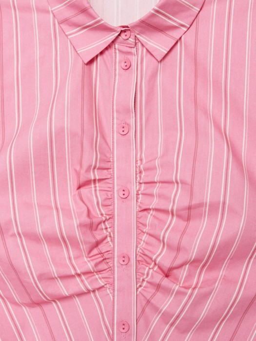 рубашка с драпировкой из линейки  young универсального стиля с лицевой стороны