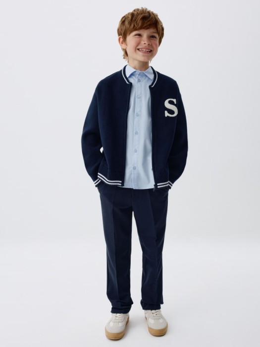 рубашка с коротким рукавом для мальчиков от бренда sela вид слева