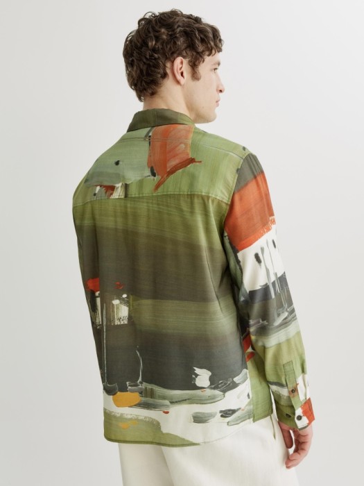 рубашка с рисунком из коллекции art people с алексеем ланцевым по цене 4599 руб вид справа