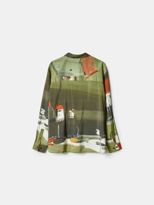 рубашка с рисунком из коллекции art people с алексеем ланцевым универсального стиля с лицевой стороны