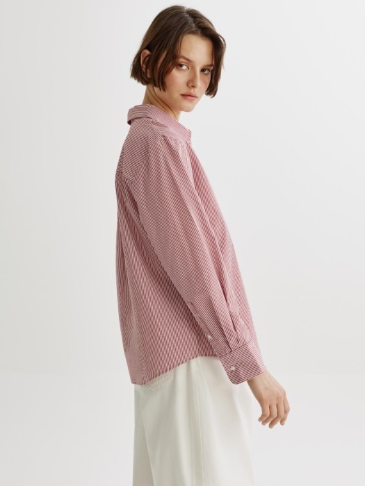 рубашка в полоску по цене 2299 руб вид справа