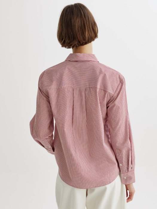 рубашка в полоску из россии вид сбоку