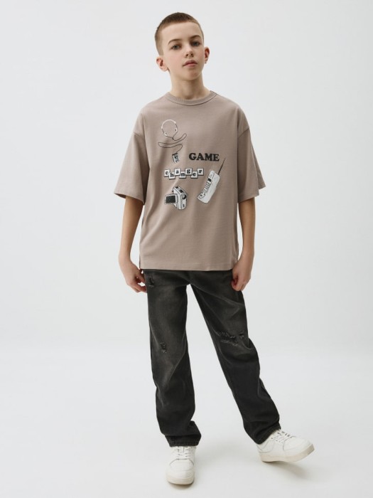 рваные джинсы relaxed fit для мальчиков 4680168995019 фотография