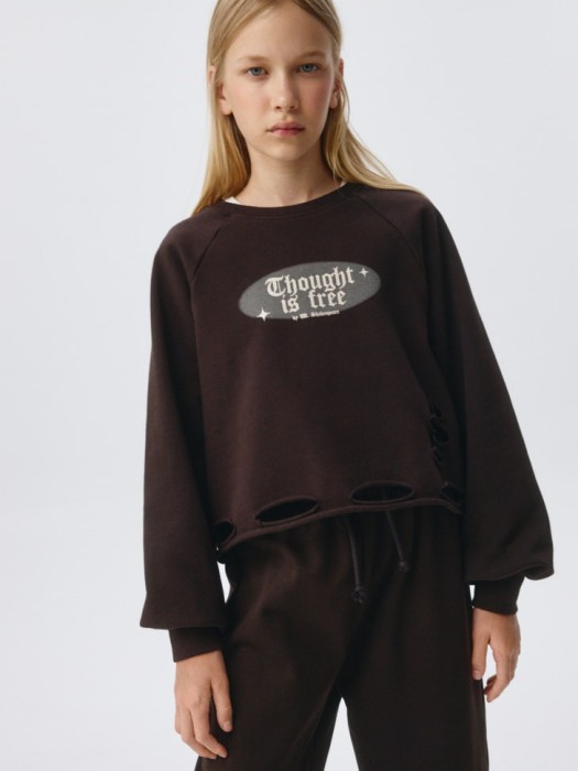 рваный свитшот с принтом для девочек 4680704286939 фотография