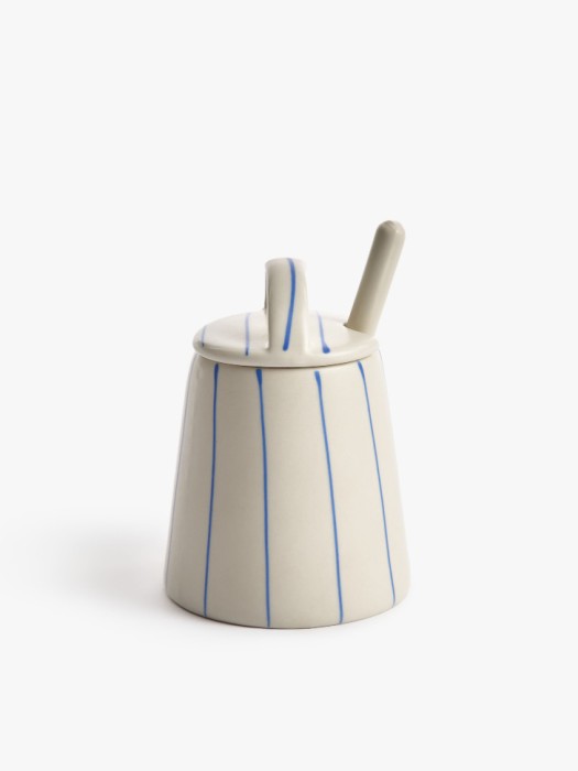 сахарница из каменной керамики с ложкой 4610517694669 фотография