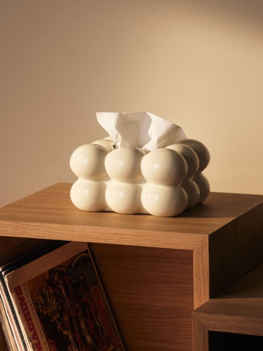 салфетница из каменной керамики от бренда sela вид слева