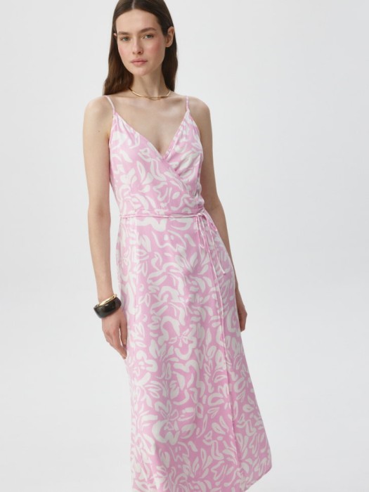 сарафан миди на запах из россии вид сбоку