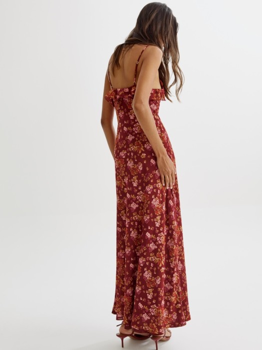 шифоновое макси платье с воланом по цене 3999 руб вид справа