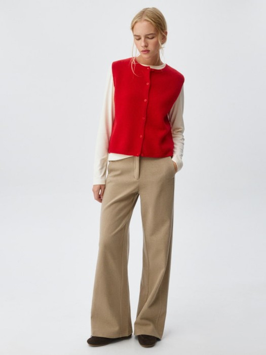 широкие брюки из костюмной ткани от бренда sela вид слева