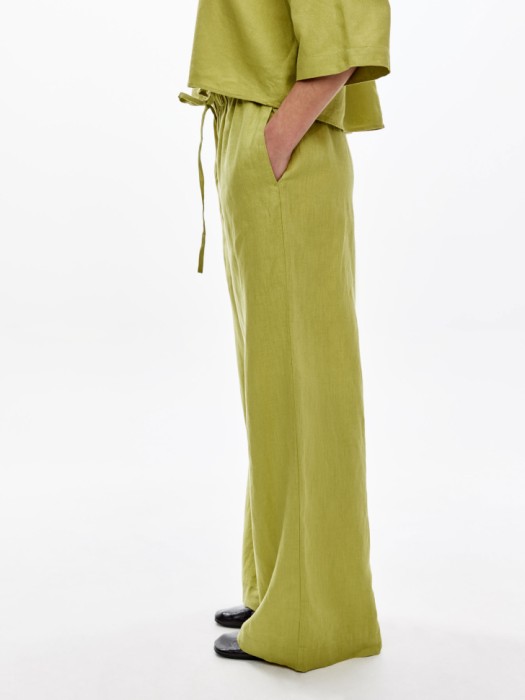широкие брюки из льна по цене 4799 руб вид справа