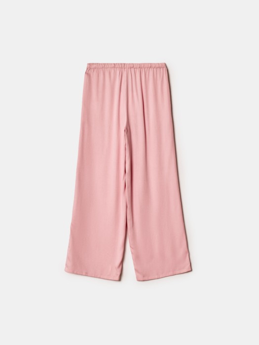 широкие брюки из сатиновой вискозы для девочек от бренда sela вид слева