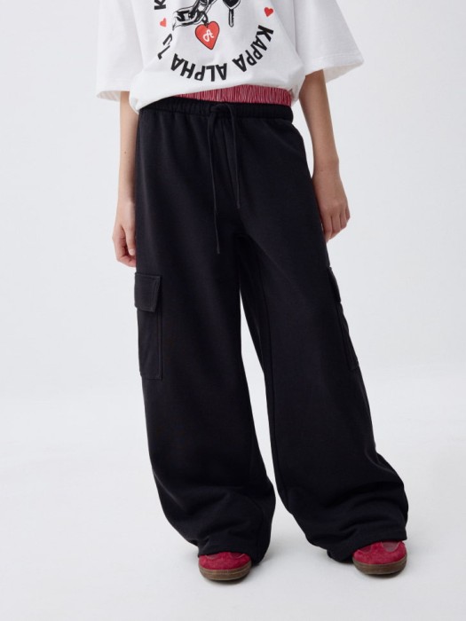 широкие брюки карго с двойным поясом для девочек 4680798399485 фотография