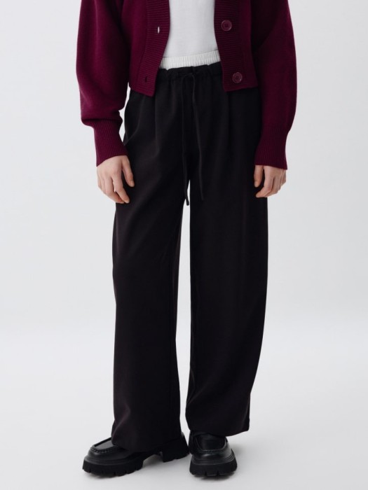 широкие брюки с двойным поясом для девочек 4680704896800 фотография