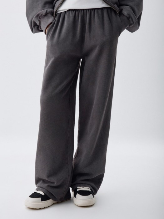 широкие брюки с эффектом стирки для девочек 4680798474731 фотография