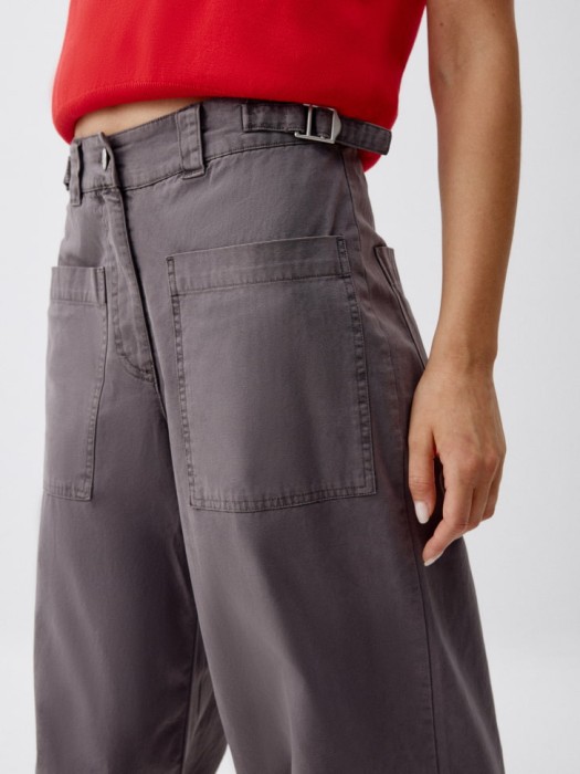 широкие брюки с накладными карманами по цене 1999 руб вид справа
