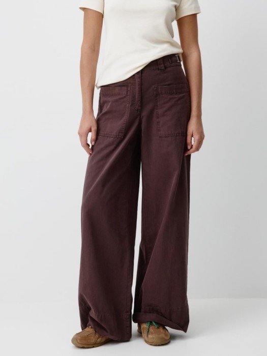 широкие брюки с накладными карманами из россии вид сбоку