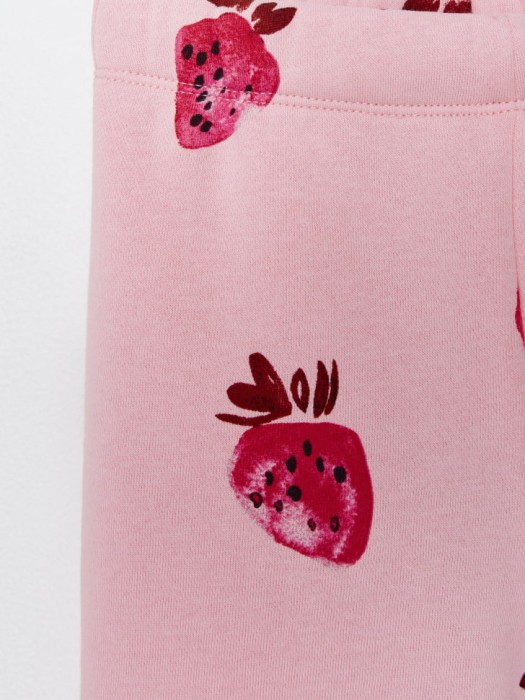 широкие брюки с  принтом для девочек из россии вид сбоку